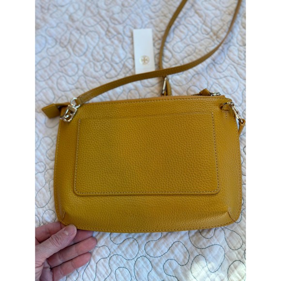 Tory‎ Burch pebbled leather crossbody bag mustard yellow - Picture 7 of 10